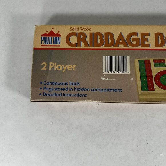 Vintage Cribbage Board Pavilion Bramd Wooden Continuous Track - Picture 2 of 4